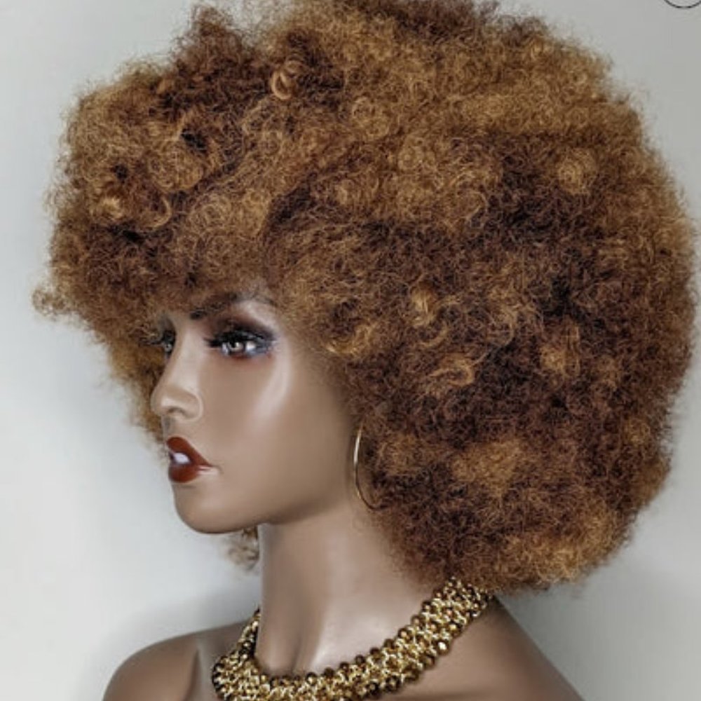 AMARA LA WIG-SUPER SOFT GLUE-LESS FIBER AFRO WIG, GREAT FOR COSPLAYS, DRAG QUEEN - Picture 4 of 4
